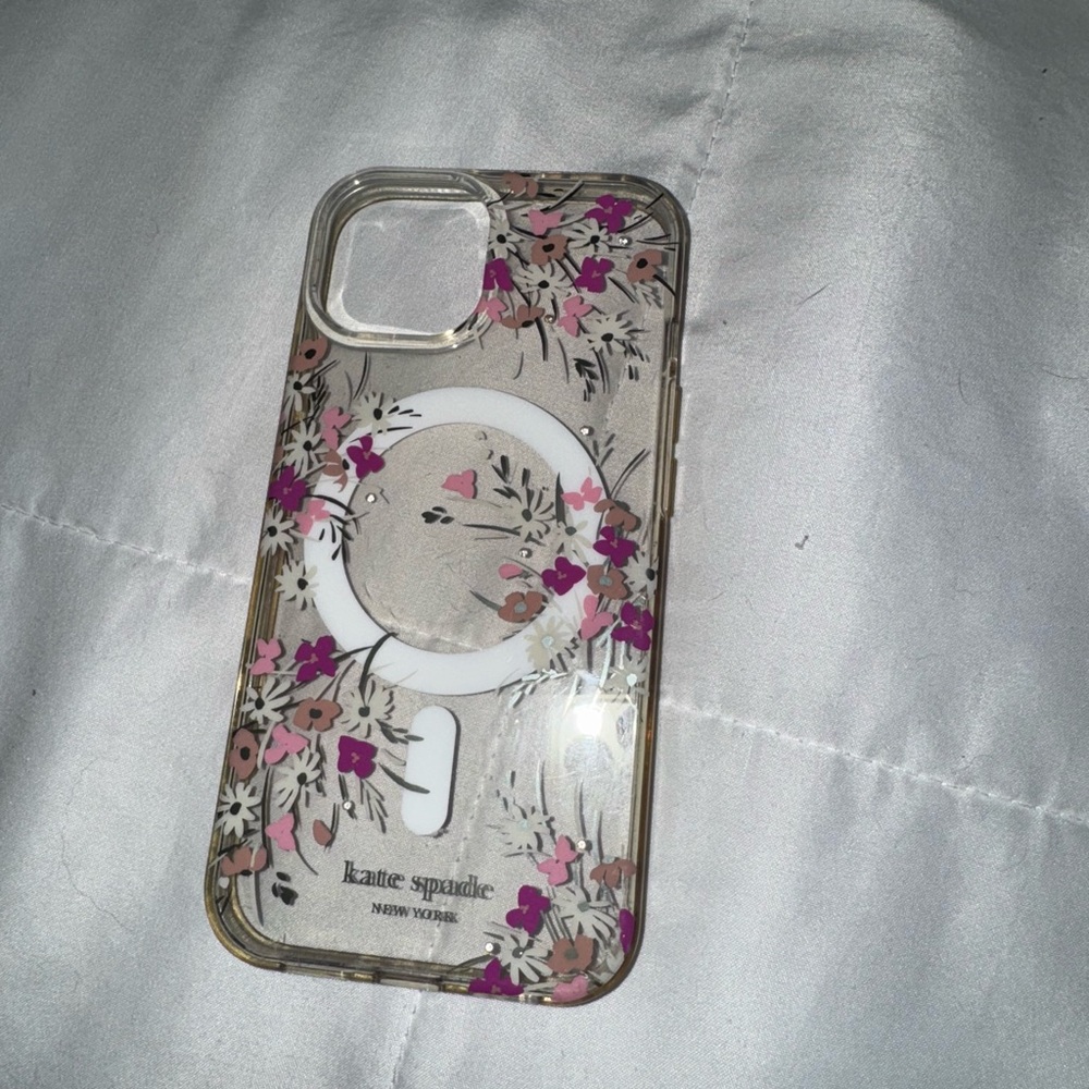 Kate Spade Floral iPhone Case - Pink and Cream